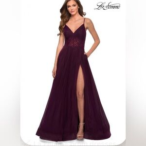 NWT La Femme A-line tulle gown size 14